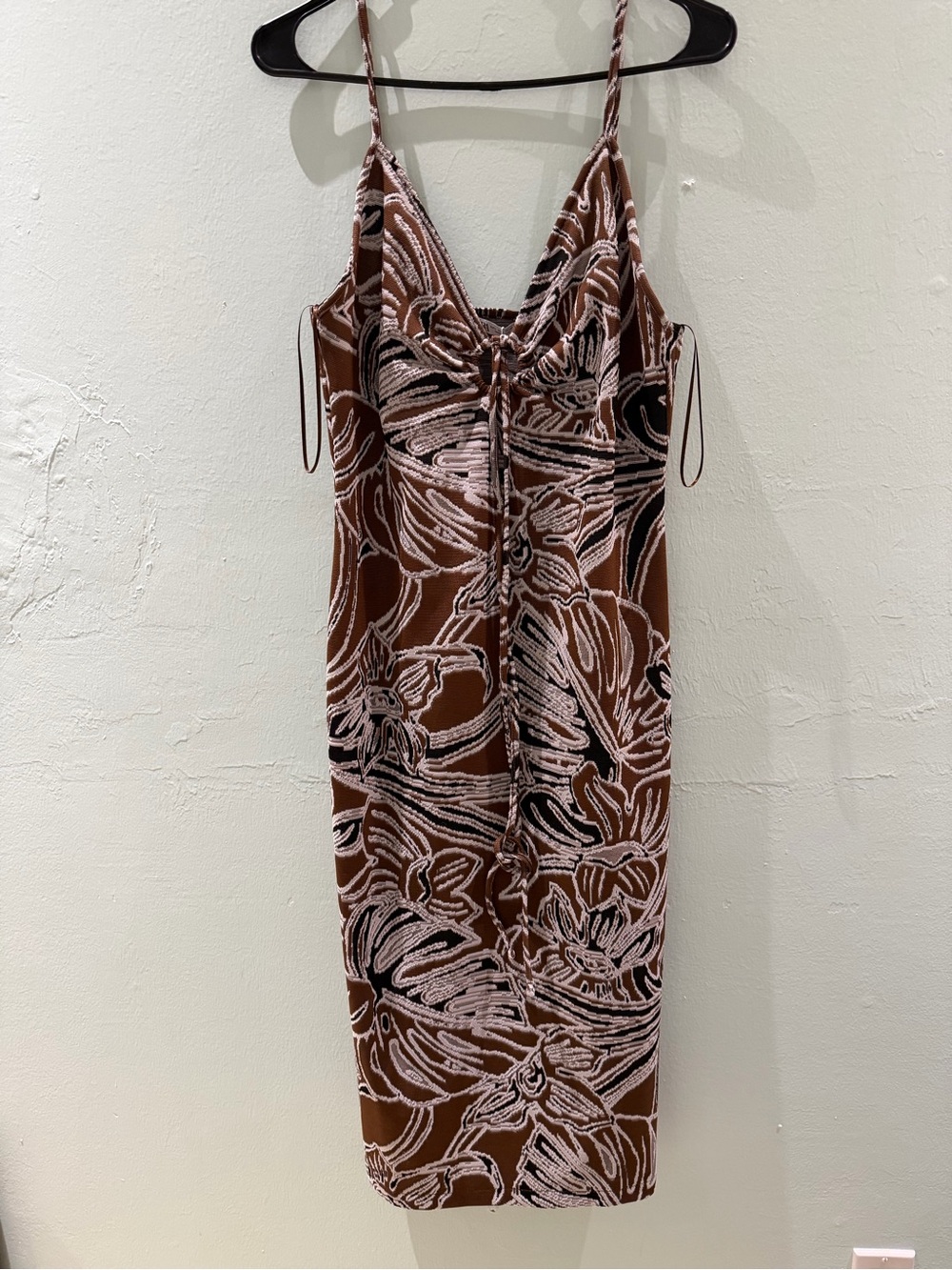 Zara, Brown Floral Slip Dress